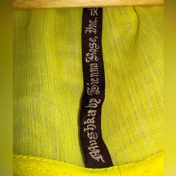 Mushka By Sienna Rose Women’s Sheer Yellow Floral Top XL - Picture 4 of 4